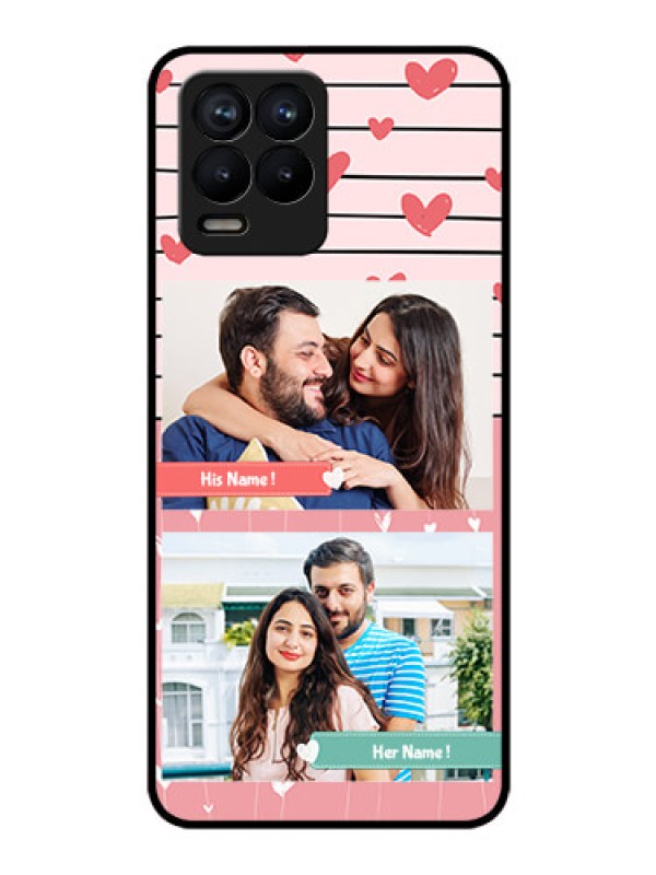 Custom Realme 8 Pro Custom Glass Mobile Case - Photo with Heart Design