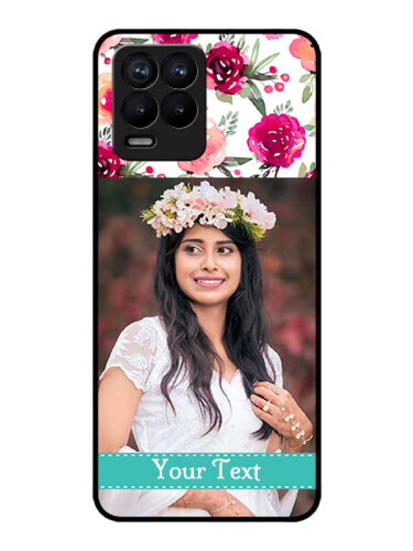 Custom Realme 8 Pro Custom Glass Phone Case - Watercolor Floral Design