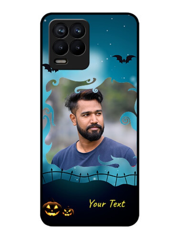 Custom Realme 8 Pro Custom Glass Phone Case - Halloween frame design