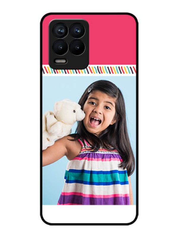 Custom Realme 8 Pro Personalized Glass Phone Case - Line art design