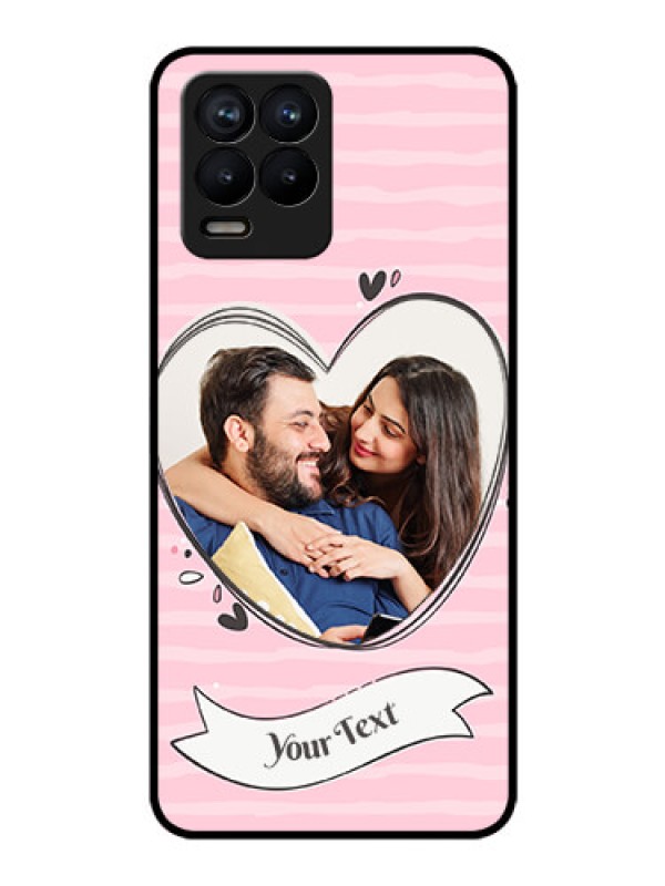 Custom Realme 8 Pro Custom Glass Phone Case - Vintage Heart Design