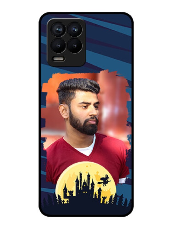 Custom Realme 8 Pro Photo Printing on Glass Case - Halloween Witch Design 