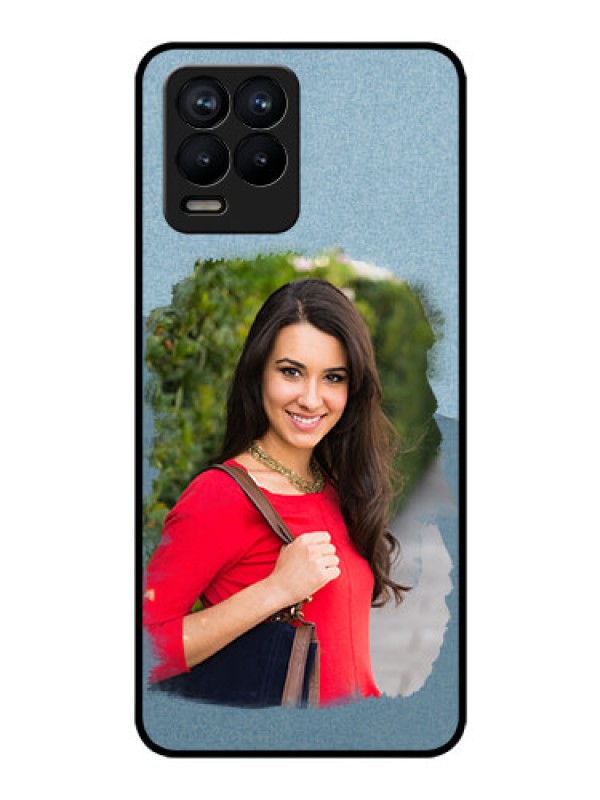 Custom Realme 8 Pro Custom Glass Mobile Case - Grunge Line Art Design