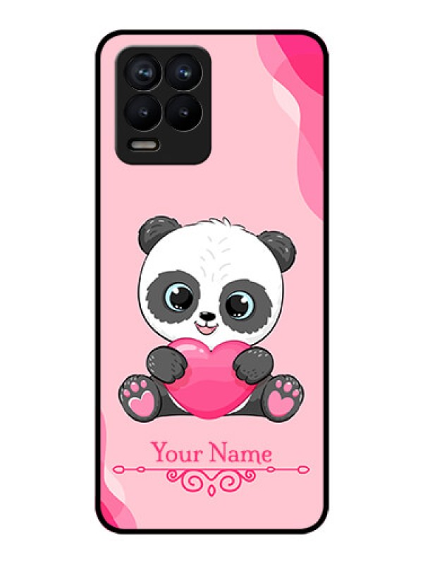 Custom Realme 8 Pro Custom Glass Mobile Case - Cute Panda Design