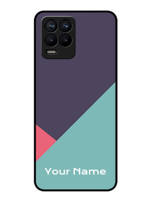 Custom Realme 8 Pro Custom Glass Mobile Case - Tri Color abstract Design
