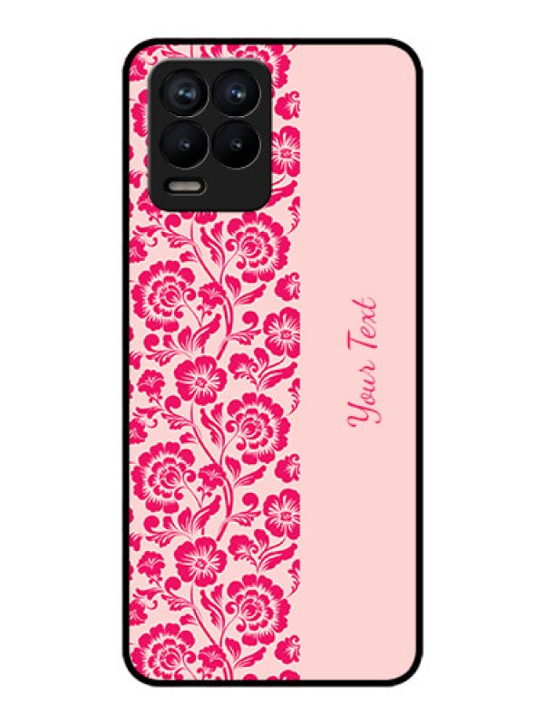 Custom Realme 8 Pro Custom Glass Phone Case - Attractive Floral Pattern Design