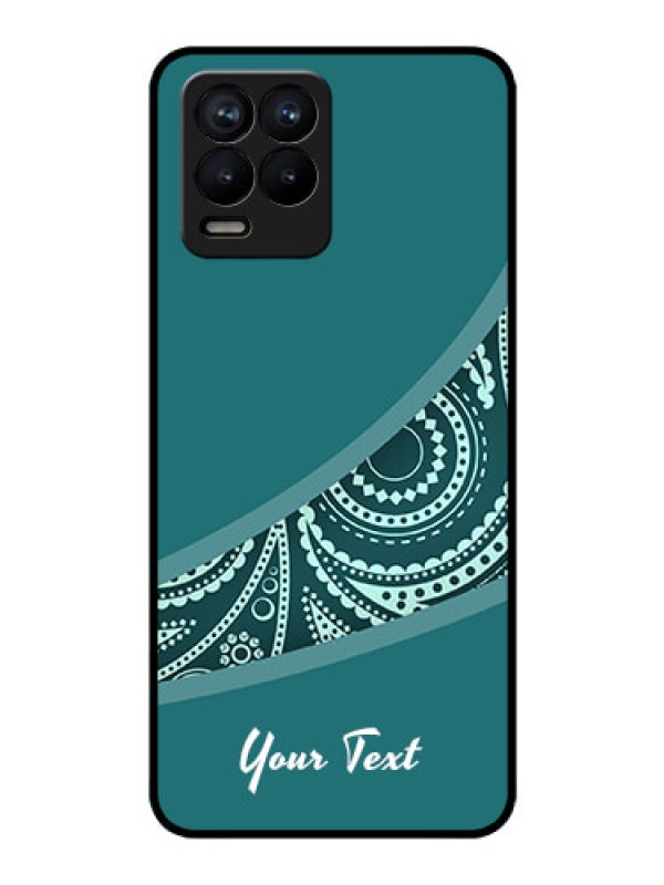Custom Realme 8 Pro Photo Printing on Glass Case - semi visible floral Design
