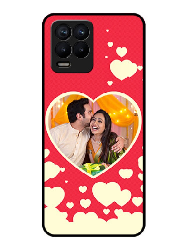 Custom Realme 8 Custom Glass Mobile Case - Love Symbols Phone Cover Design