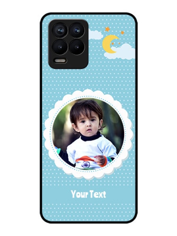 Custom Realme 8 Personalised Glass Phone Case - Violet Pattern Design