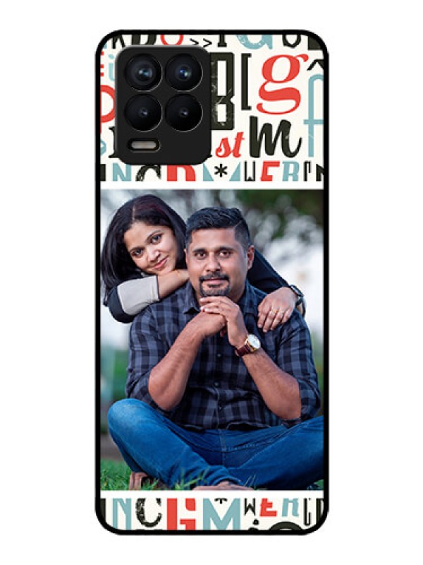 Custom Realme 8 Personalized Glass Phone Case - Alphabet Design