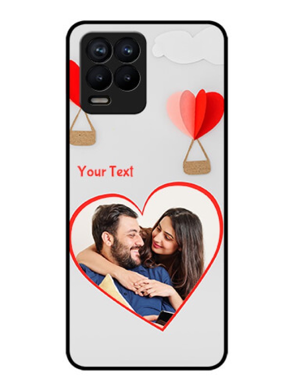 Custom Realme 8 Custom Glass Mobile Case - Parachute Love Design
