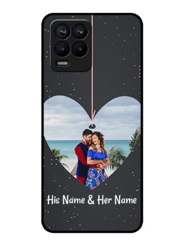 Custom Realme 8 Custom Glass Phone Case - Hanging Heart Design