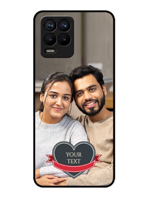 Custom Realme 8 Custom Glass Phone Case - Just Married Couple Design