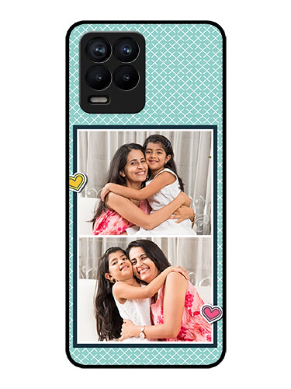 Custom Realme 8 Custom Glass Phone Case - 2 Image Holder with Pattern Design