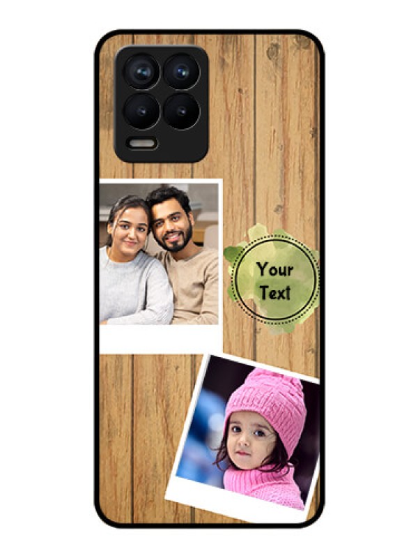Custom Realme 8 Custom Glass Phone Case - Wooden Texture Design