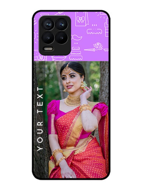 Custom Realme 8 Custom Glass Mobile Case - Birthday Icons Design