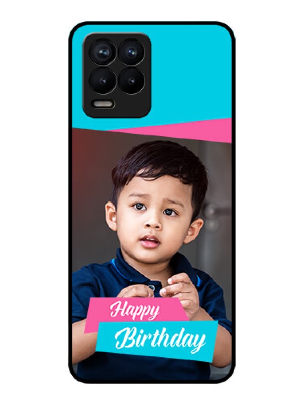 Custom Realme 8 Personalized Glass Phone Case - Image Holder with 2 Color Design