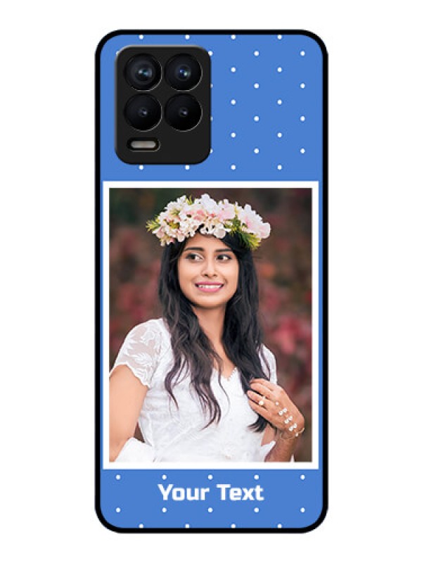 Custom Realme 8 Photo Printing on Glass Case - Polka dots design