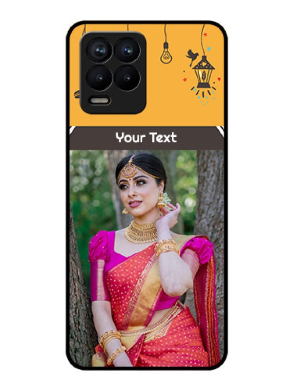 Custom Realme 8 Custom Glass Mobile Case - with Family Picture and Icons 