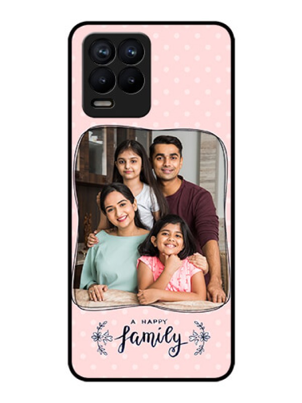Custom Realme 8 Custom Glass Phone Case - Family with Dots Design