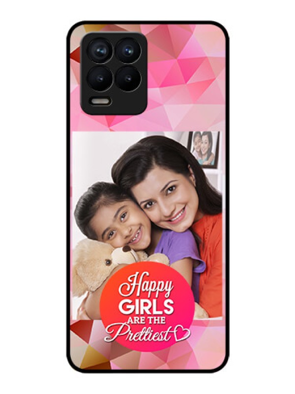 Custom Realme 8 Photo Printing on Glass Case - Abstract Triangle Design