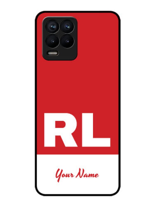 Custom Realme 8 Personalized Glass Phone Case - dual tone custom text Design