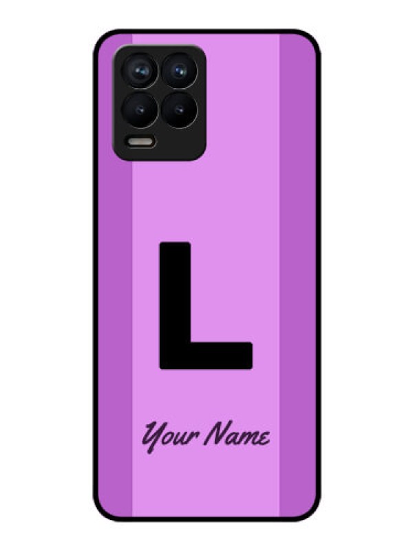 Custom Realme 8 Custom Glass Phone Case - Tricolor custom text Design