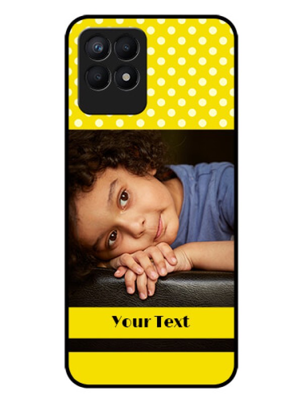 Custom Realme 8i Custom Glass Phone Case - Bright Yellow Case Design