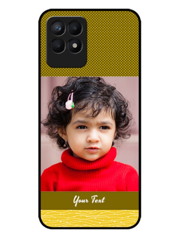 Custom Realme 8i Custom Glass Phone Case - Simple Green Color Design