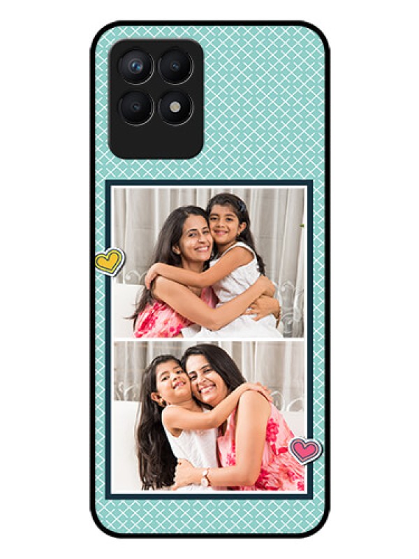 Custom Realme 8i Custom Glass Phone Case - 2 Image Holder with Pattern Design