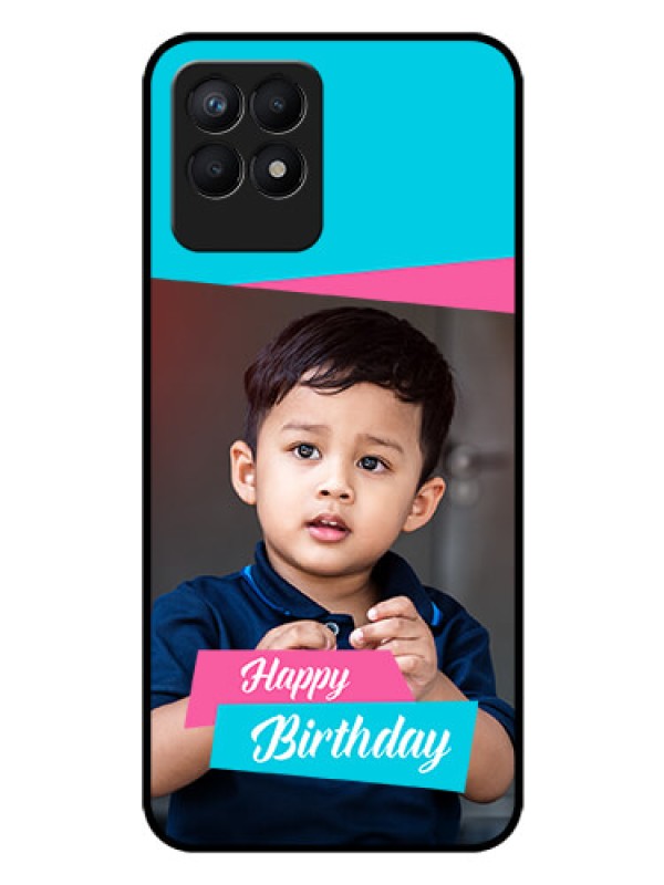 Custom Realme 8i Personalized Glass Phone Case - Image Holder with 2 Color Design