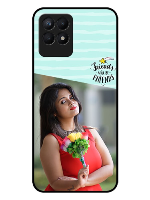 Custom Realme 8i Custom Glass Phone Case - Friends Picture Icon Design