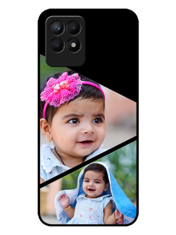 Custom Realme 8i Custom Glass Phone Case - Semi Cut Design