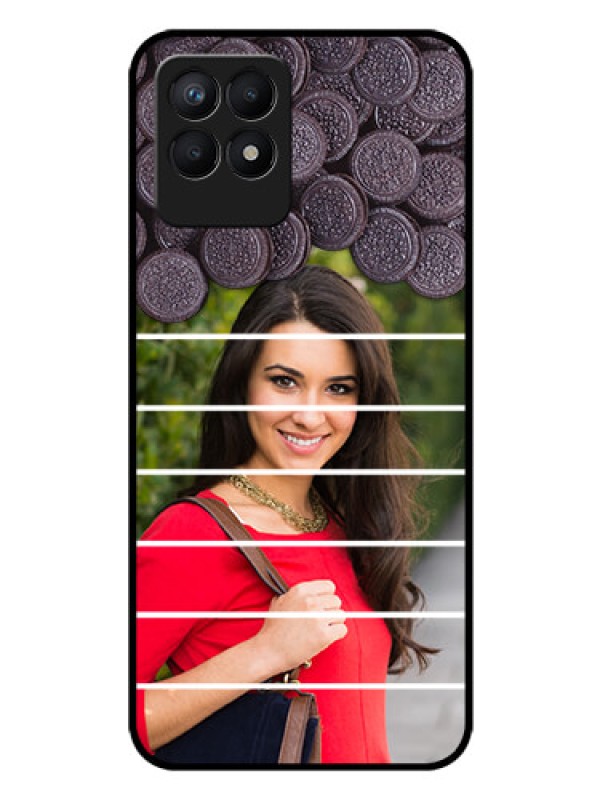 Custom Realme 8i Custom Glass Phone Case - with Oreo Biscuit Design