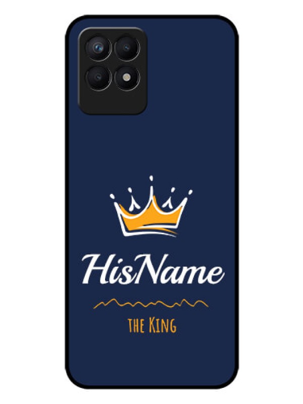 Custom Realme 8i Glass Phone Case King with Name