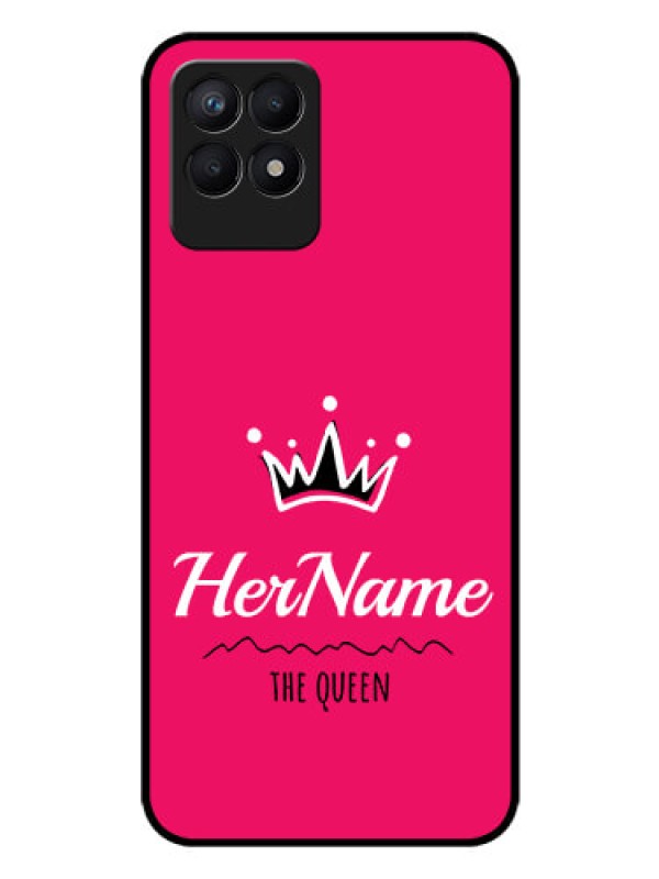Custom Realme 8i Glass Phone Case Queen with Name