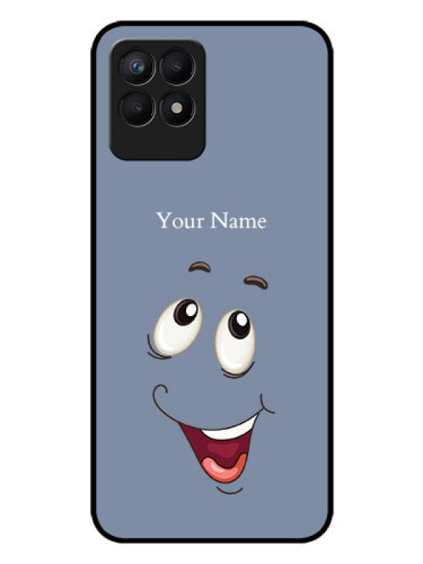 Custom Realme 8i Photo Printing on Glass Case - Laughing Cartoon Face Design