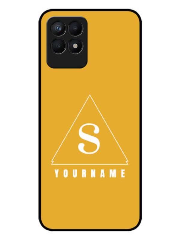Custom Realme 8i Personalized Glass Phone Case - simple triangle Design