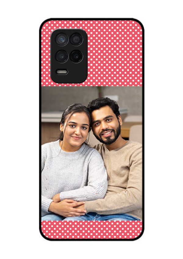 Realme 8s 5G Custom Glass Phone Case - White Dotted Design