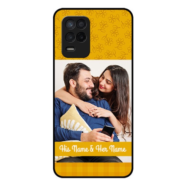 Realme 8s 5G Custom Glass Mobile Case - Yellow Floral Design