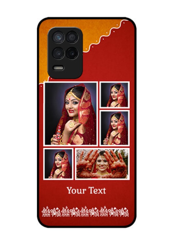 Realme 8s 5G Personalized Glass Phone Case - Wedding Pic Upload Design