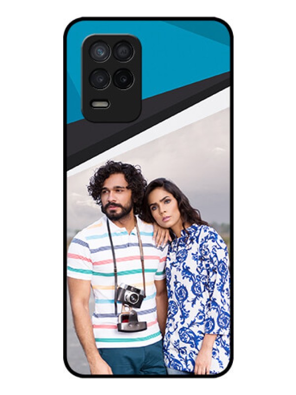 Custom Realme 8s 5G Photo Printing on Glass Case - Simple Pattern Photo Upload Design