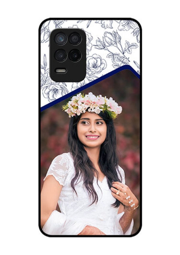 Realme 8s 5G Personalized Glass Phone Case - Premium Floral Design