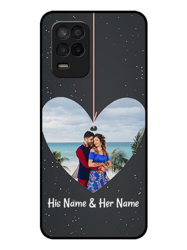 Custom Realme 8s 5G Custom Glass Phone Case - Hanging Heart Design