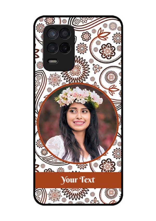 Realme 8s 5G Custom Glass Mobile Case - Abstract Floral Design 
