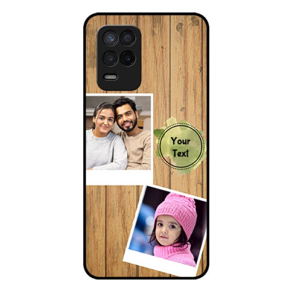 Realme 8s 5G Custom Glass Phone Case - Wooden Texture Design