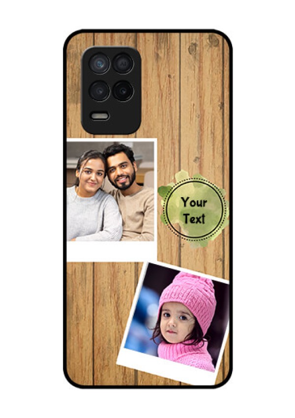 Realme 8s 5G Custom Glass Phone Case - Wooden Texture Design