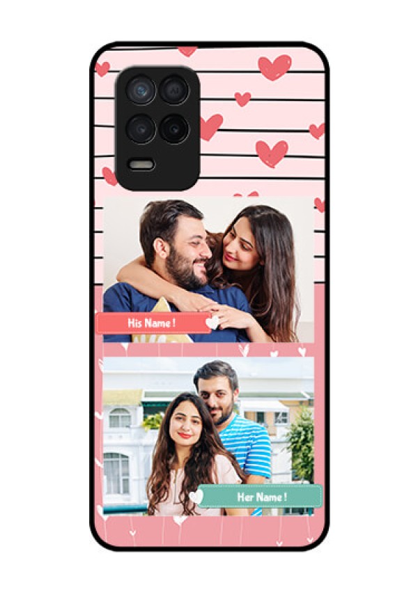 Realme 8s 5G Custom Glass Mobile Case - Photo with Heart Design