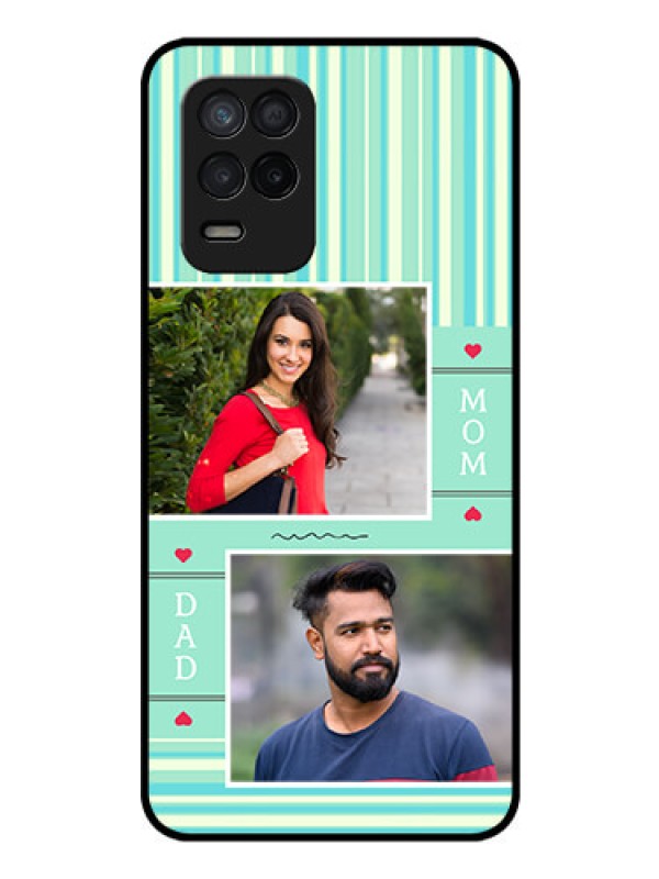 Custom Realme 8s 5G Custom Glass Phone Case - Mom & Dad Pic Design