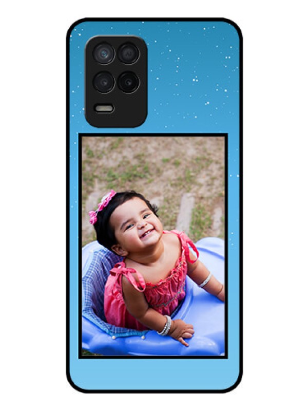 Custom Realme 8s 5G Custom Glass Mobile Case - Wave Pattern Colorful Design